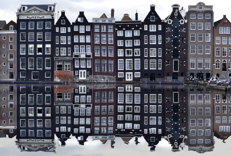 zgrade u amsterdamu, amsterdam, holandija, kanal